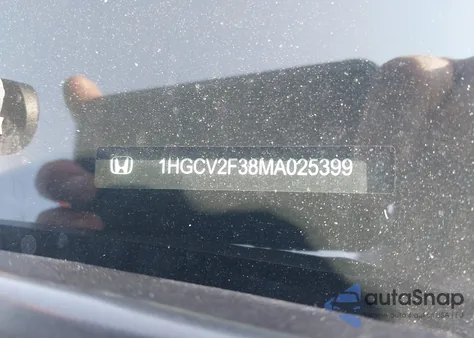 2021 Honda Accord Sport 2.0T from USA, damaged, VIN 1HGCV2F38MA025399